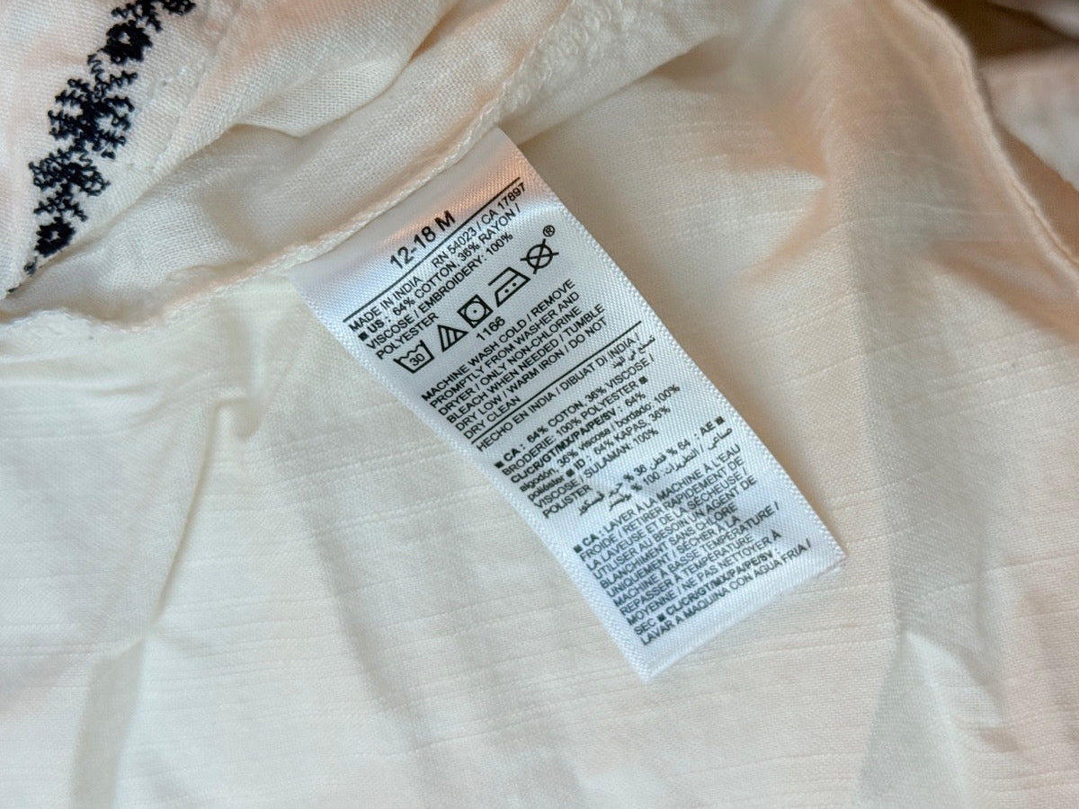 Old Navy Embroidered Button Shirt 12-18M