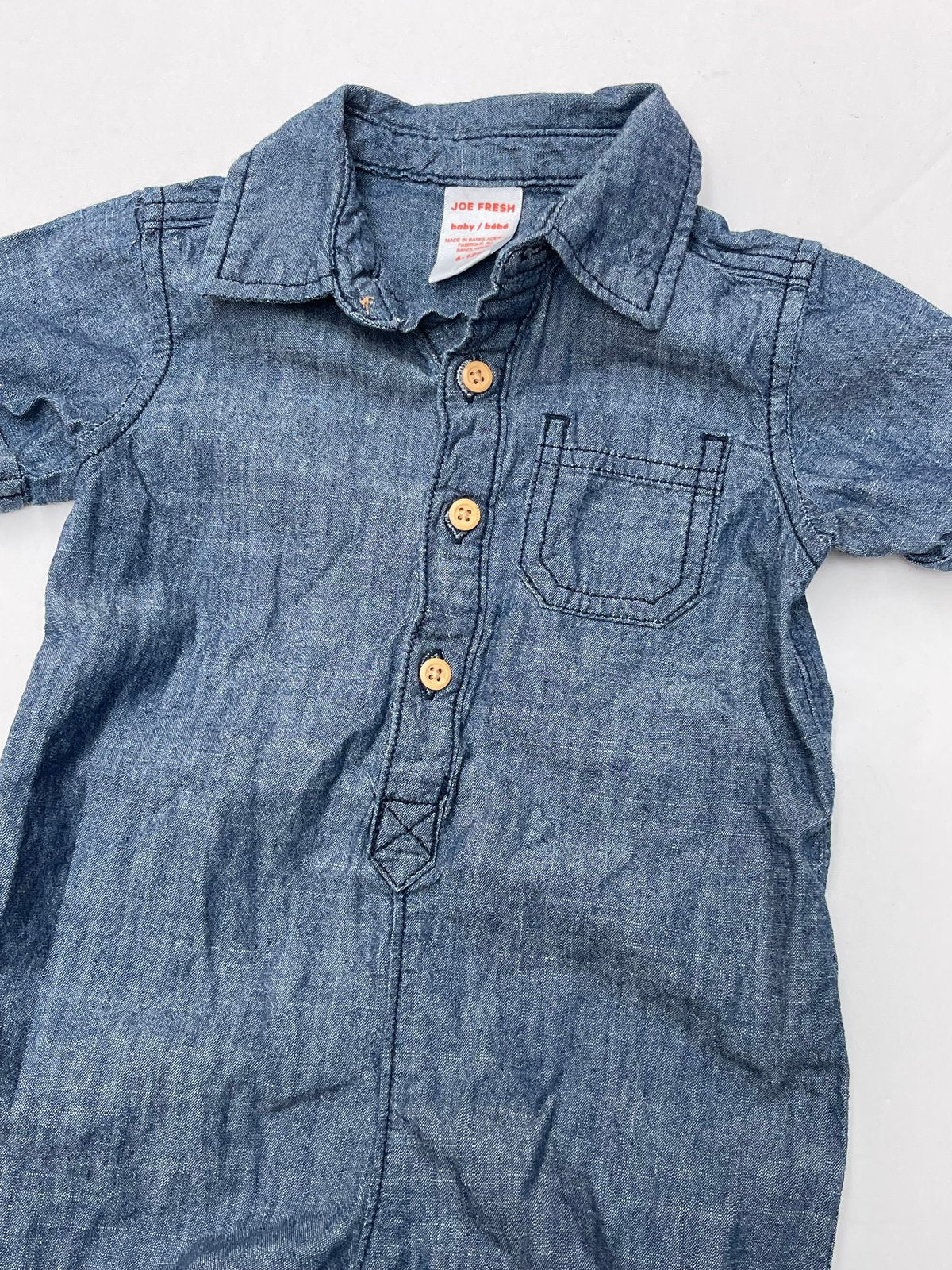 Joe Fresh Chambray Romper 6-12M
