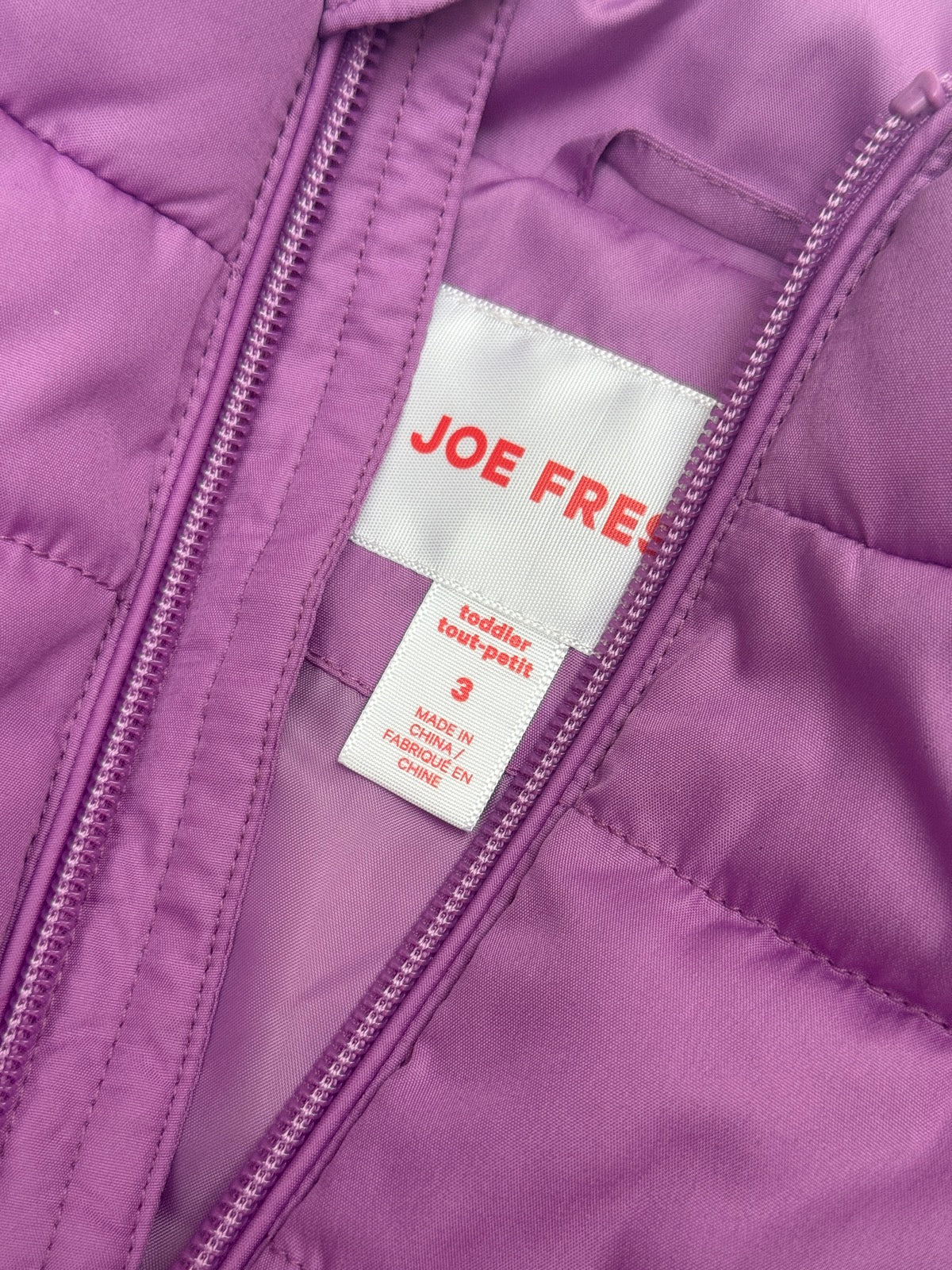 Joe Fresh Purple Puffer Vest Size 3T