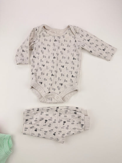 Canadiana Forest Print Bodysuit and Pants Set 0-3M