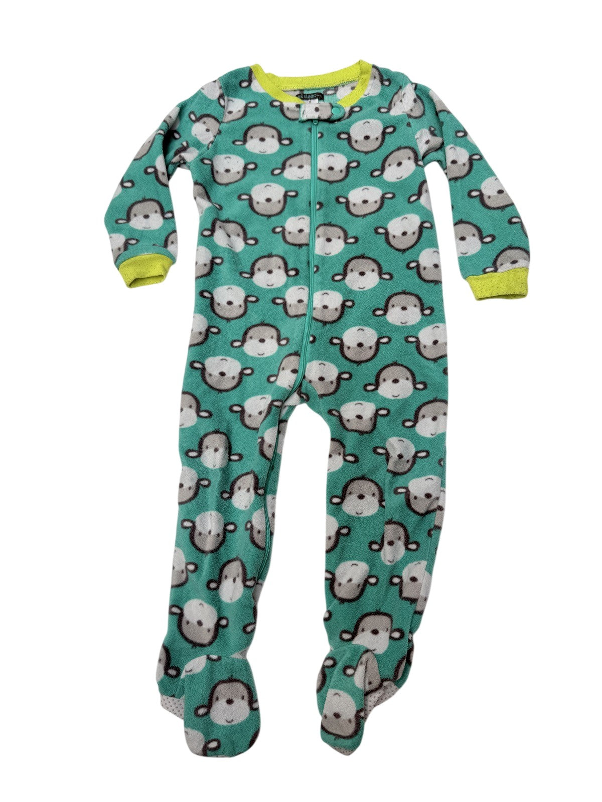 PL Sleep Monkey Fleece Footed Sleeper 2T