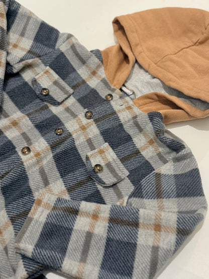 PL Kids Plaid Hooded Jacket 4T