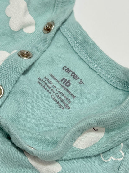 Carter's Teal Cloud Sleep Gown Newborn