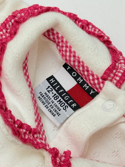 Tommy Hilfiger White Pink Bodysuit 12-18m