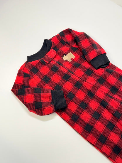 Simple Joys by Carter's Red Plaid Sleeper 0-3M
