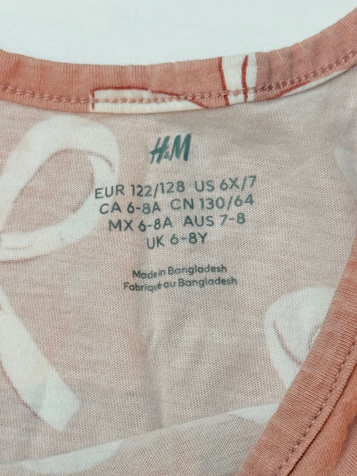 H&M Bow Print Sleeveless Dress Size 6-8Y