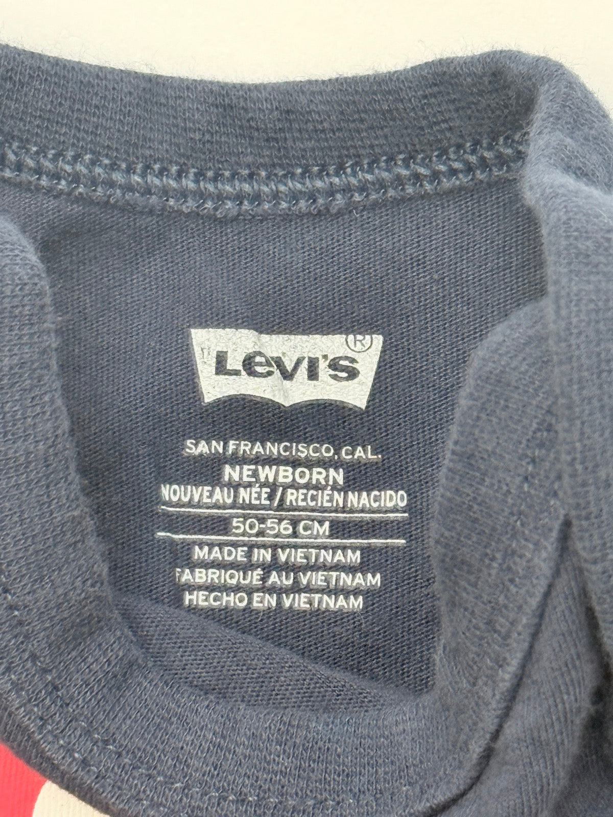Levi's Navy Logo Bodysuit Newborn