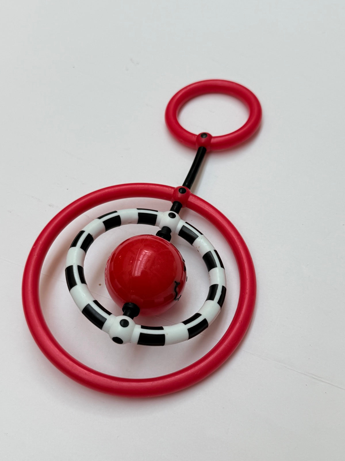Baby Rattle Ring Teether Toy Smiley Ball