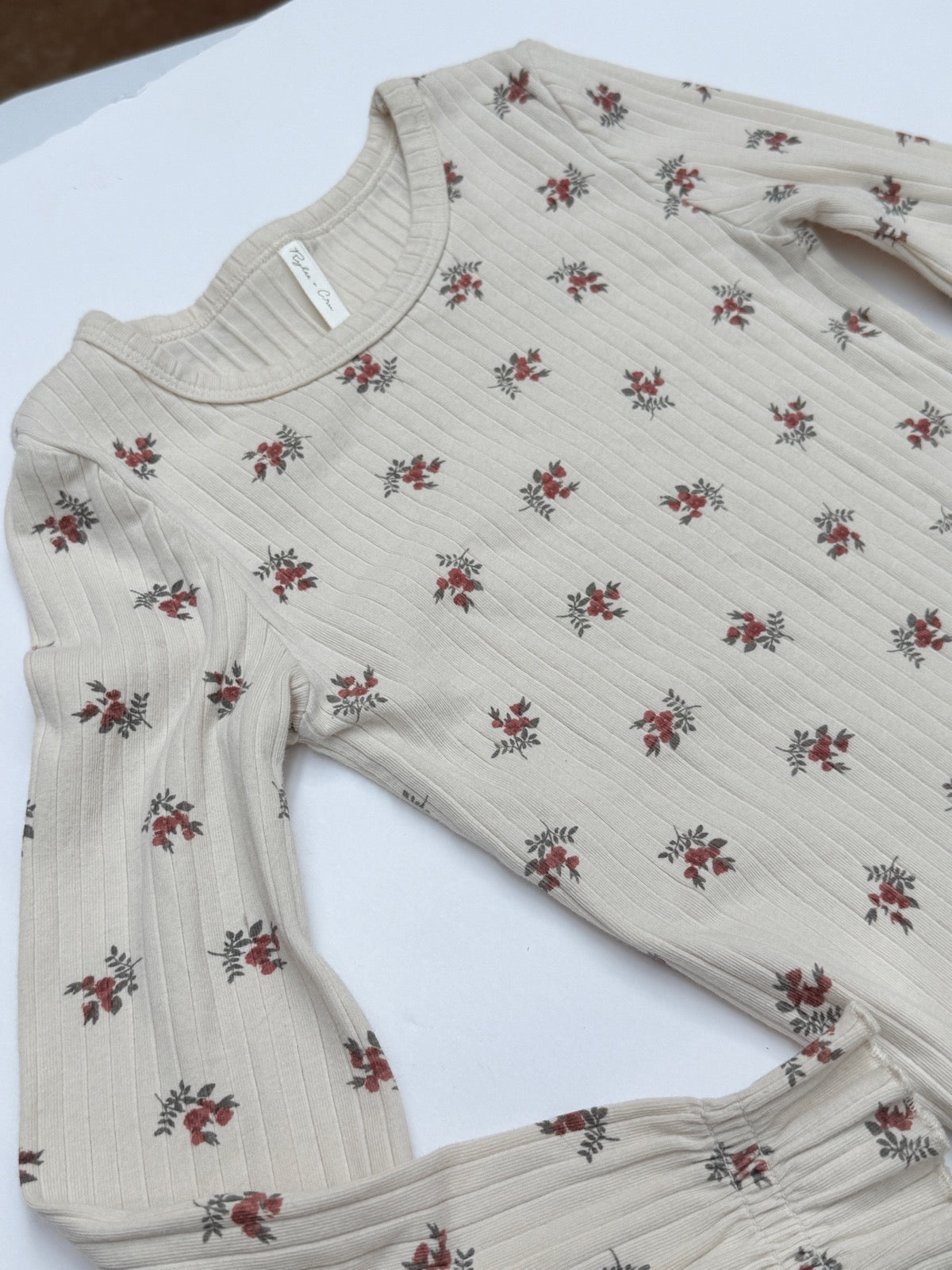 Rylee + Cru Floral Ribbed Pajama Set 6-7Y