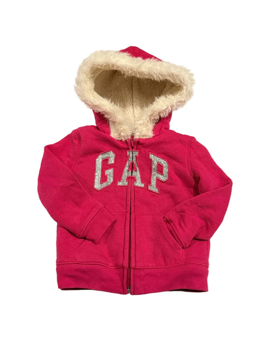 Baby Gap Pink Sherpa Hoodie Jacket 2T