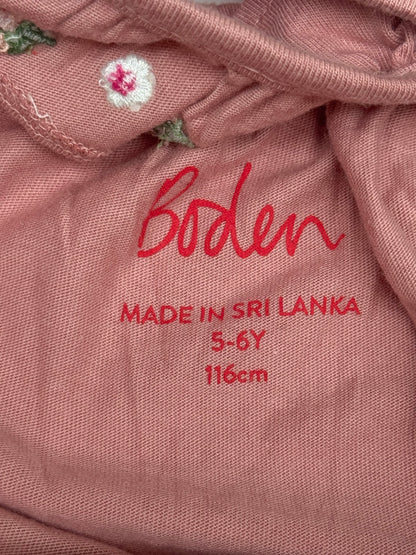 Boden Pink Strawberry Floral Tank Top 5-6Y