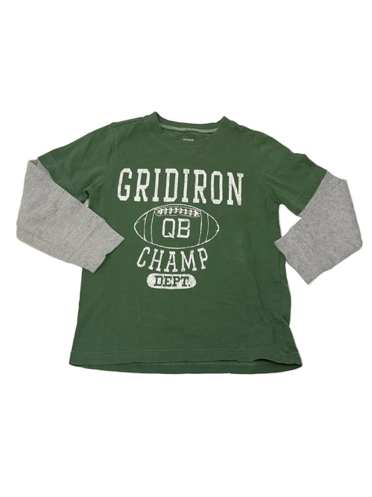 Carter's Green Gridiron QB Manches Longues Taille 5