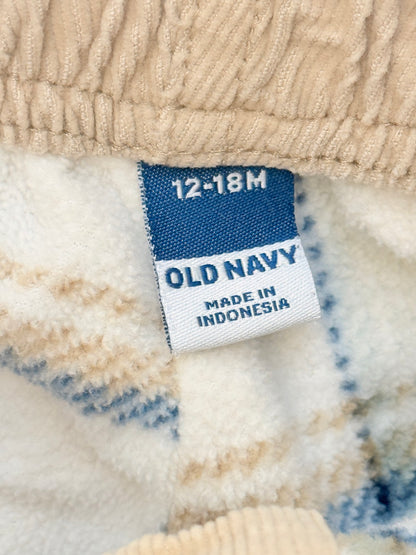 Old Navy Khaki Corduroy Lined Pants 12-18M