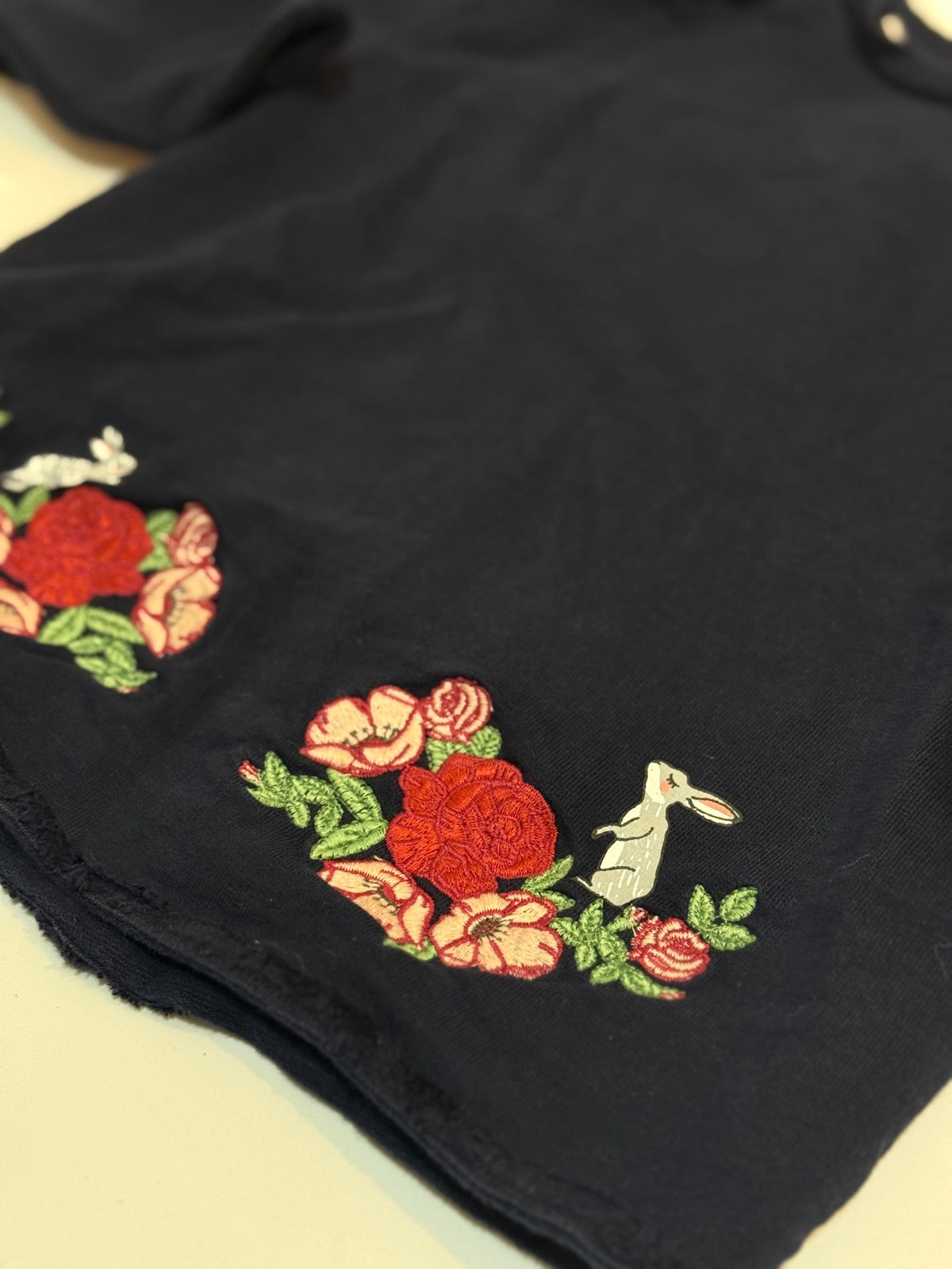 Zara Baby Girl Navy Floral Embroidered Top 2-3Y