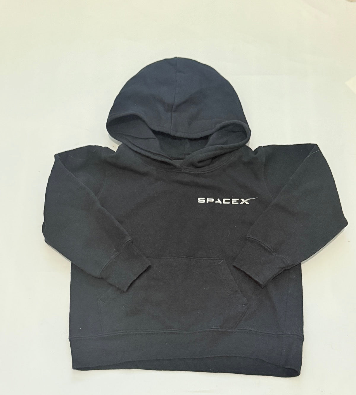 SpaceX Kids Pullover Hoodie Black Size M