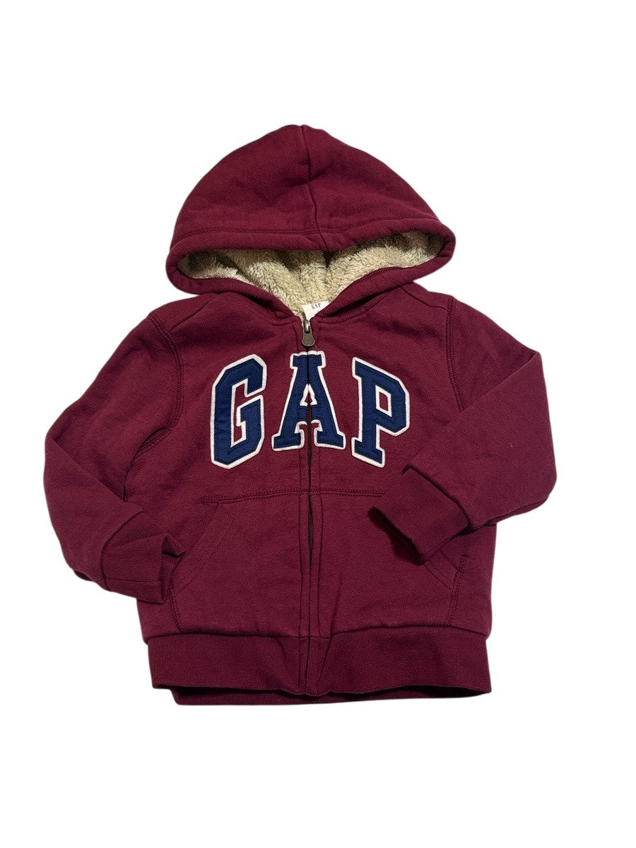 Gap Sherpa Lined Zip Hoodie Size 3T