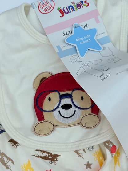 Juniors Pilot Bear Starter Set 0-3M