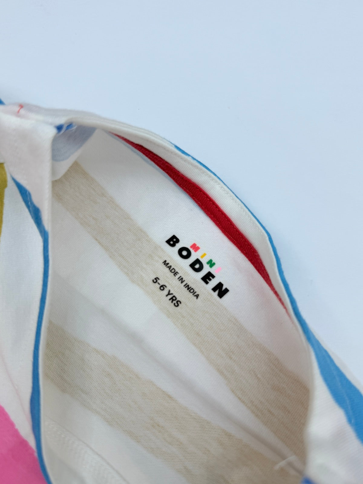 Mini Boden Multicolor Stripe Long Sleeve Top 5-6Y