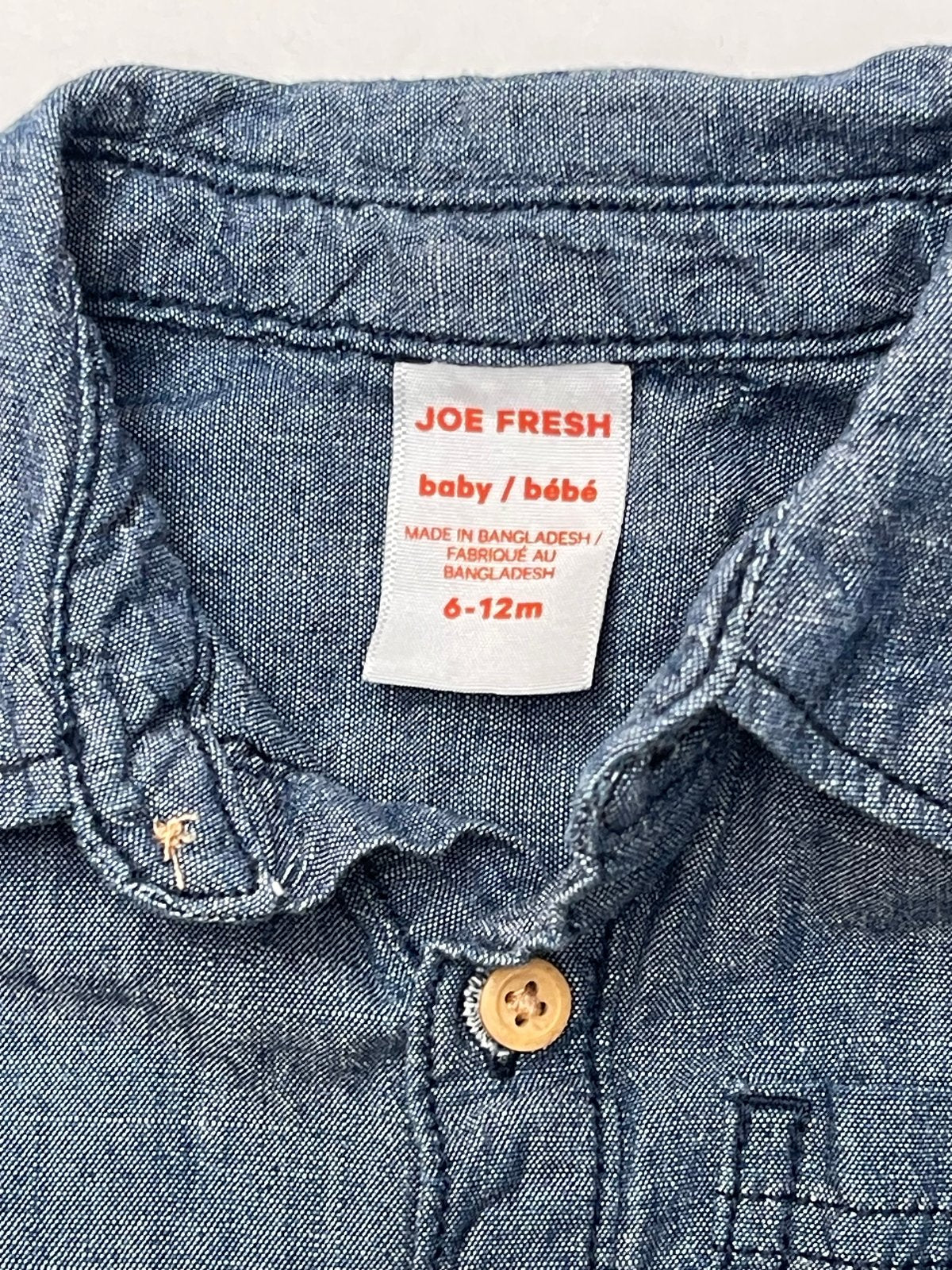Joe Fresh Chambray Romper 6-12M