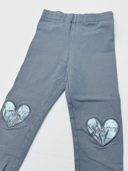 H&M Heart Patch Leggings Size 5-6Y