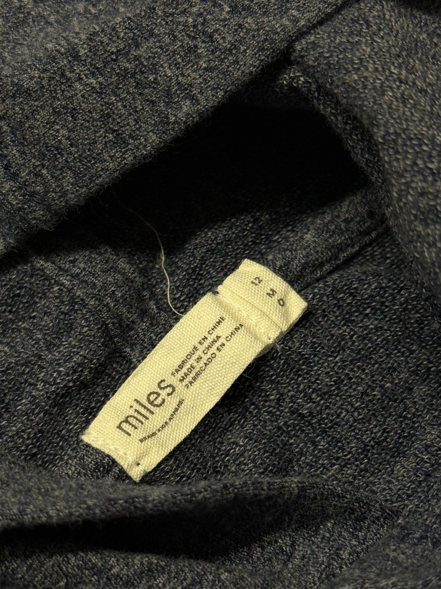 Miles the Label 12m Hoodie 2pc set Bluish Grey