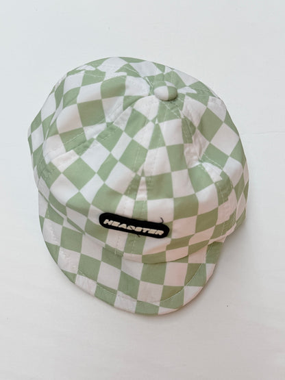 Headster Green Checkered Baby Hat XS 0-6M