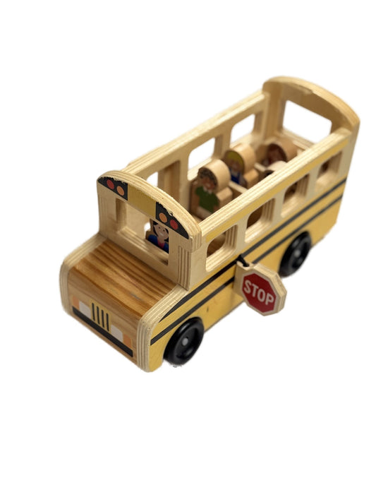 Melissa & Doug Wooden School Bus Toy