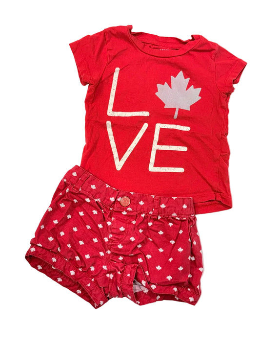 Joe Fresh Canada Day LOVE T-Shirt 2T
