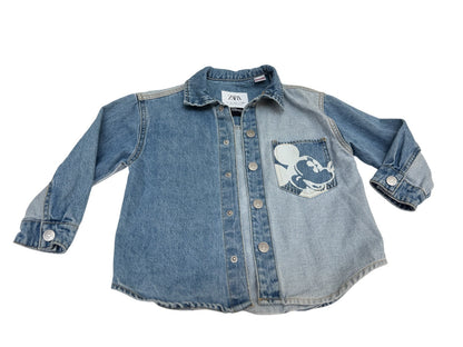 Zara Disney Mickey Mouse Denim Jacket 4T