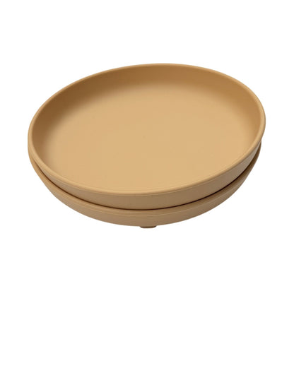 Silicone Baby Plates Set of 2 Tan