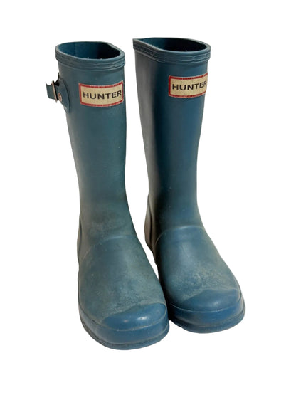 Hunter Original Kids Teal Rain Boots US13