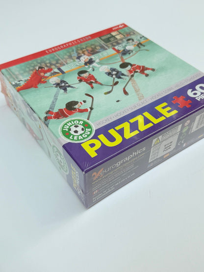 Sealed Brand New EuroGraphics Kids Hockey 60-Piece Puzzle