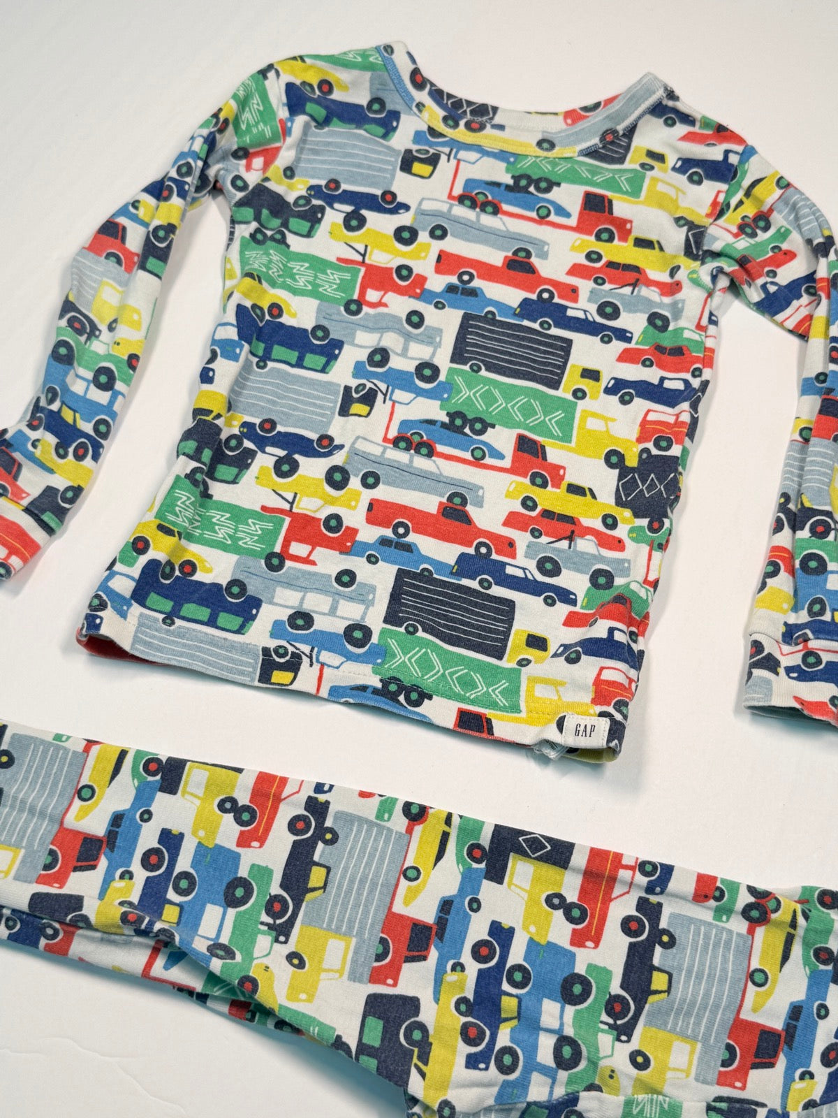 Baby Gap Car Print Pajama Set Size 3