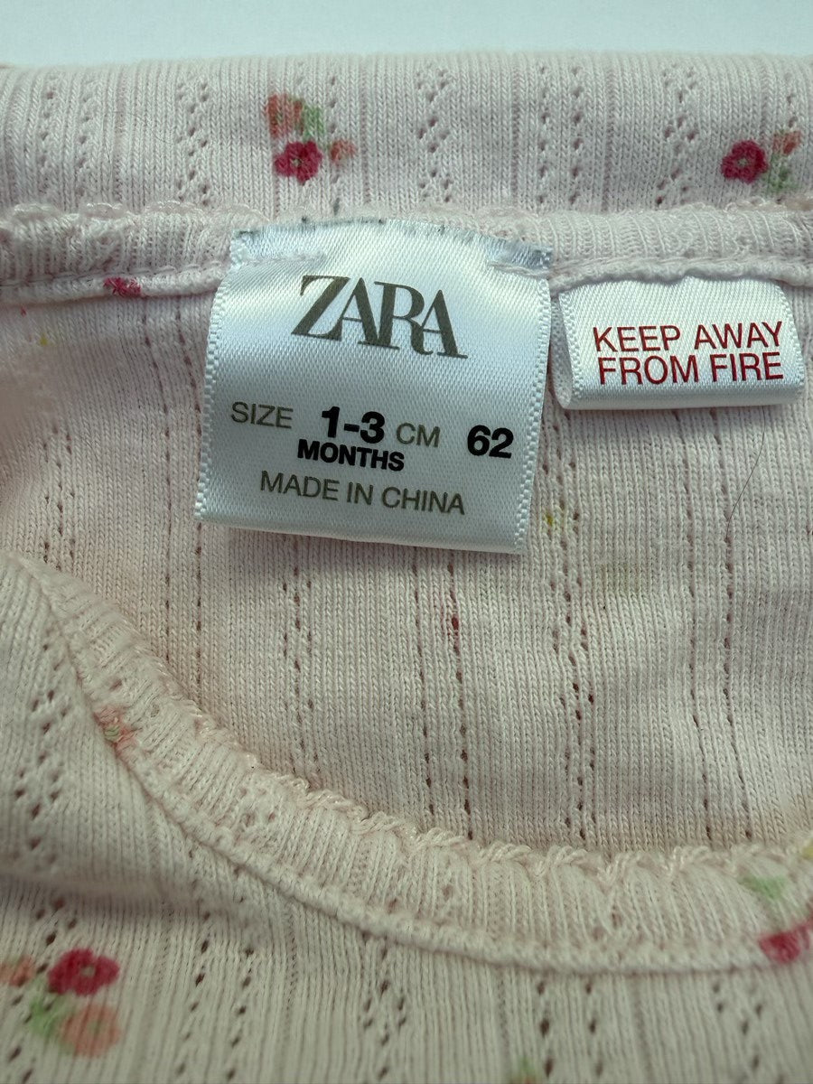 Zara Floral Pink Bodysuit 1-3M