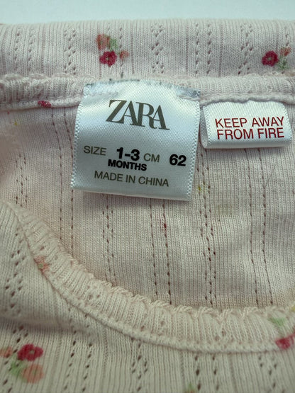 Zara Floral Pink Bodysuit 1-3M