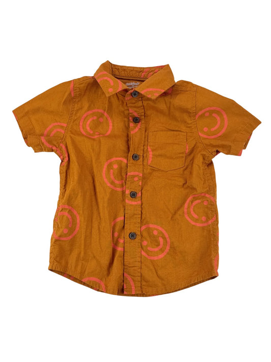 Cat & Jack Smiley Face Button-Up Shirt 2T