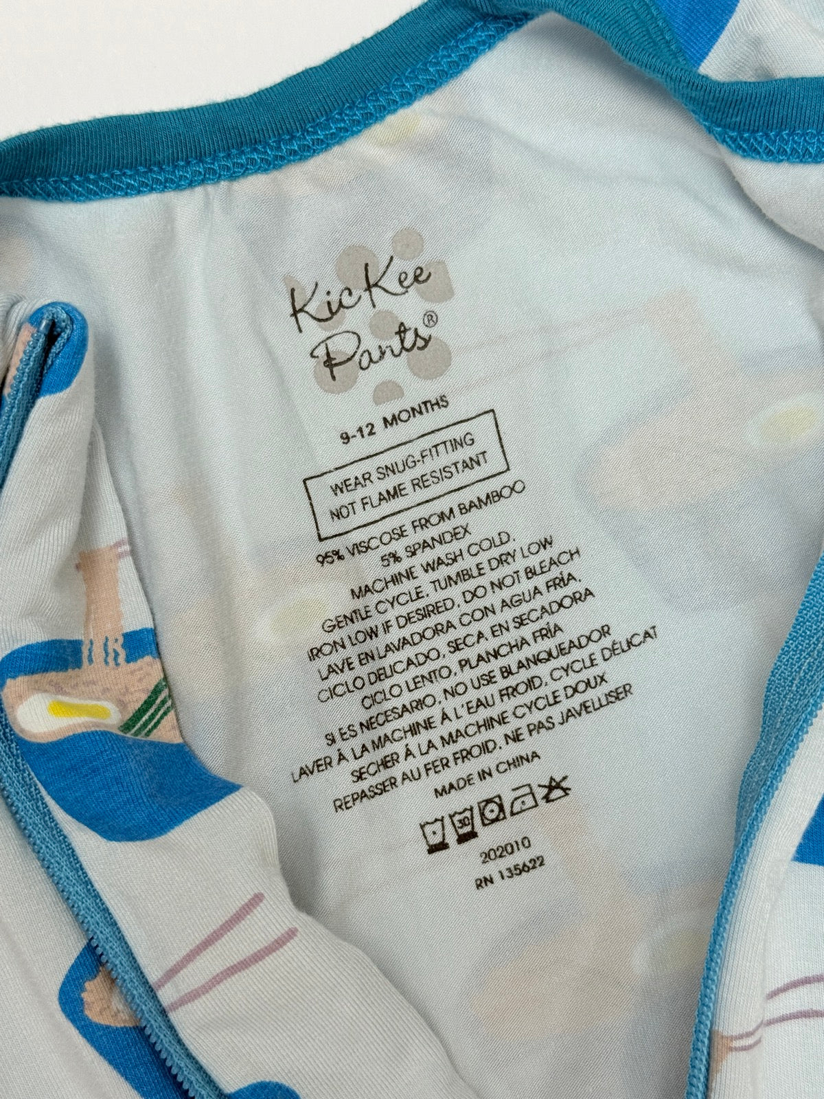 KicKee Pants Ramen Print Footie Pajama 9-12m
