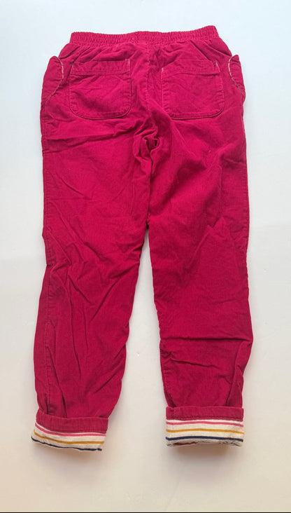 Mini Boden Pink Corduroy Lined Pants 9Y