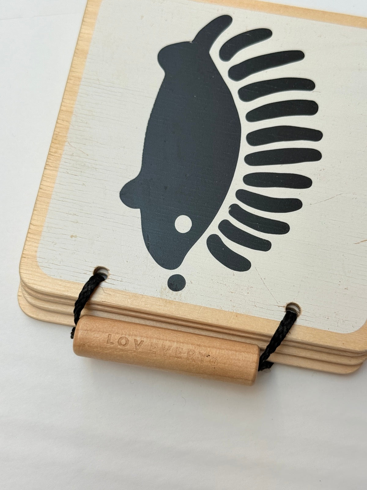 Lovevery Wooden High-Contrast Hedgehog Board Book