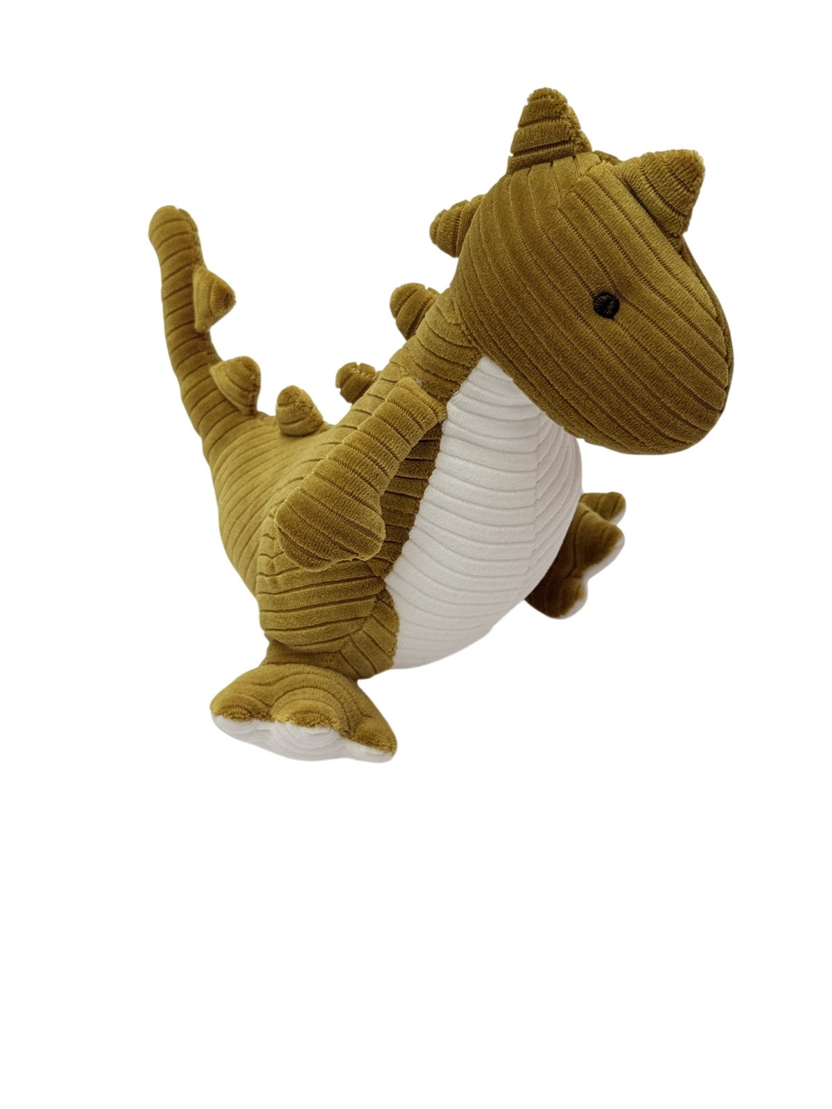 Corduroy Dinosaur Plush Toy Mustard
