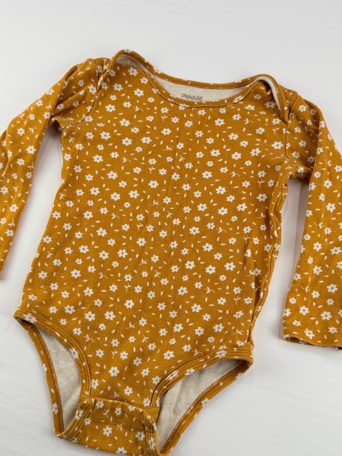 Pekkle Floral Long Sleeve Bodysuit 24M