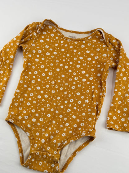 Pekkle Floral Long Sleeve Bodysuit 24M