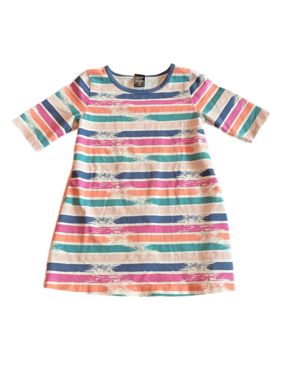 Peekaboo Beans Striped Dress Size 4