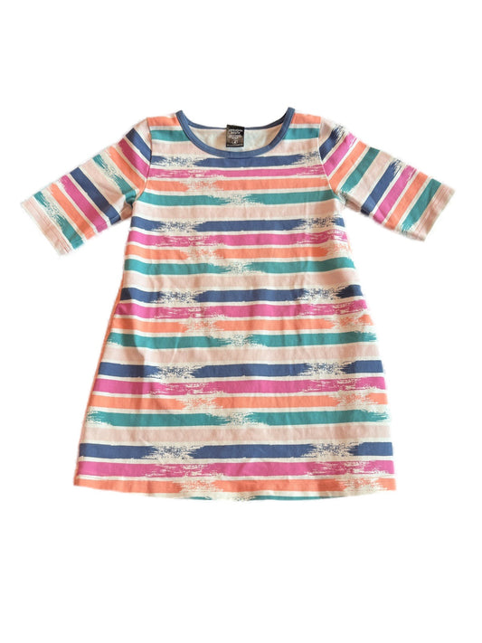 Peekaboo Beans Striped Dress Size 4