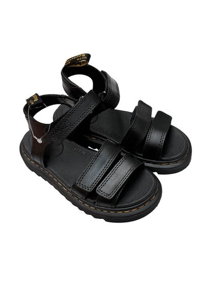 New- Dr. Martens Black Leather Strap Sandals US13
