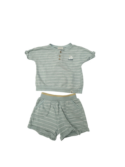Rabbit + Bear Organic Striped Terry Set 3T