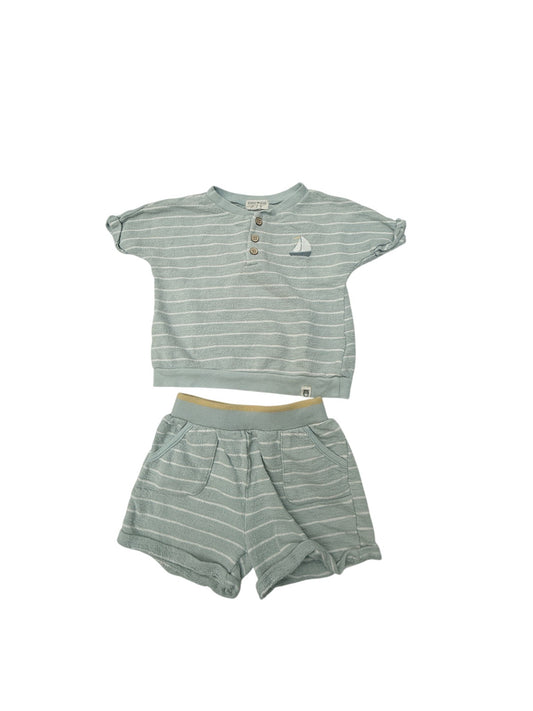 Rabbit + Bear Organic Striped Terry Set 3T