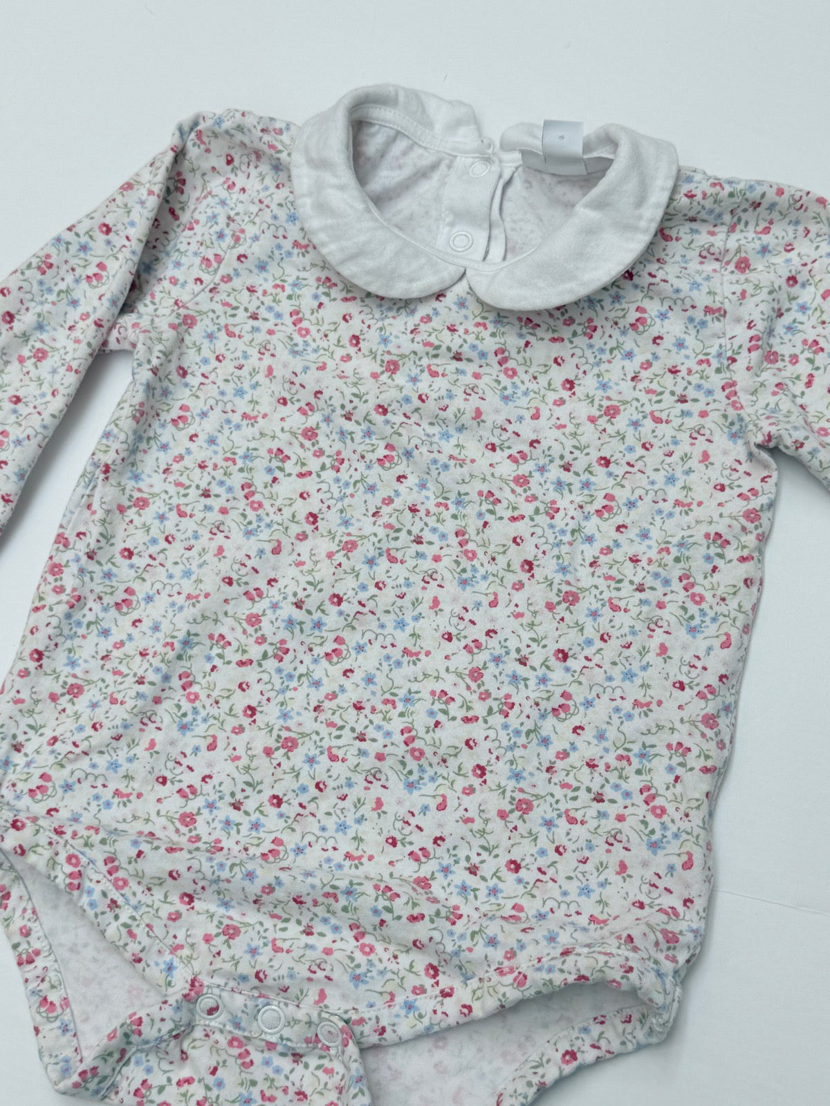 The Little White Company Floral Bodysuit 18-24M