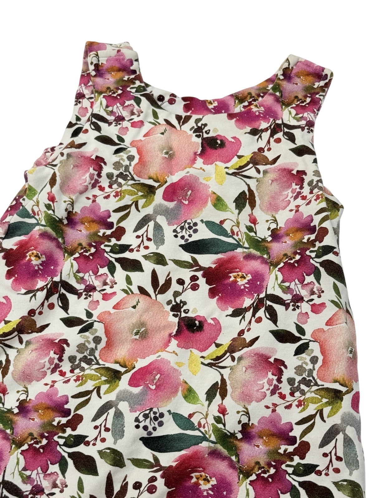 Floral Watercolor Sleeveless Romper 6-12M