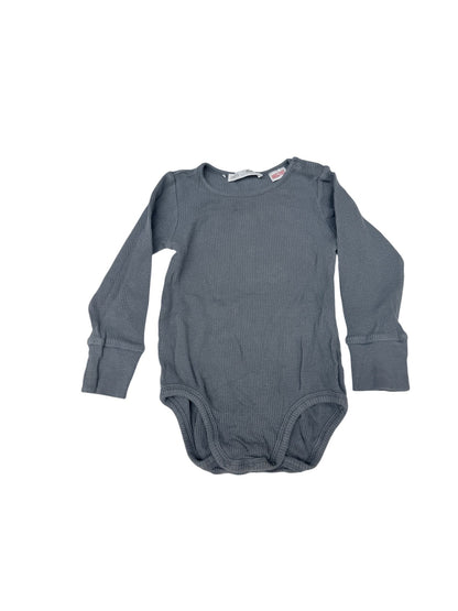 Zara Gray Waffle Knit Bodysuit 12-18 Months